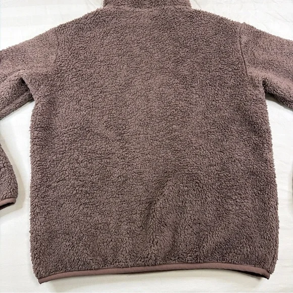 Patagonia Sherpa Fleece Hoodie Pullover Mens Small Brown 1/2 Zip - Picture 10 of 14